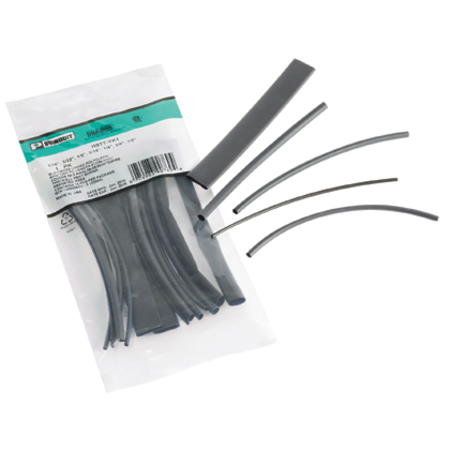 PANDUIT Heat Shrink Tubing Kit, Black, 14 Pc HSTT-YK1